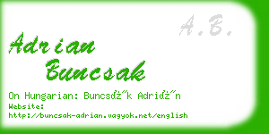 adrian buncsak business card